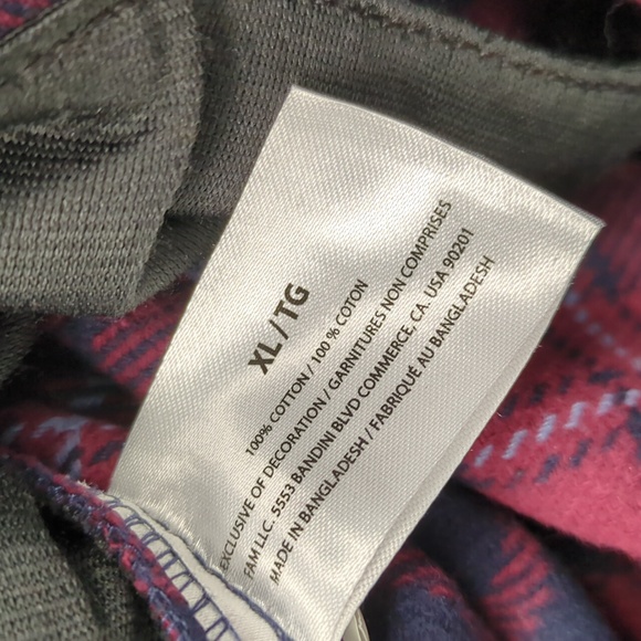 Orvis Men's Button Down Flannel Shirt in Red Blue Size XL 100% Cotton Christmas - Picture 10 of 10